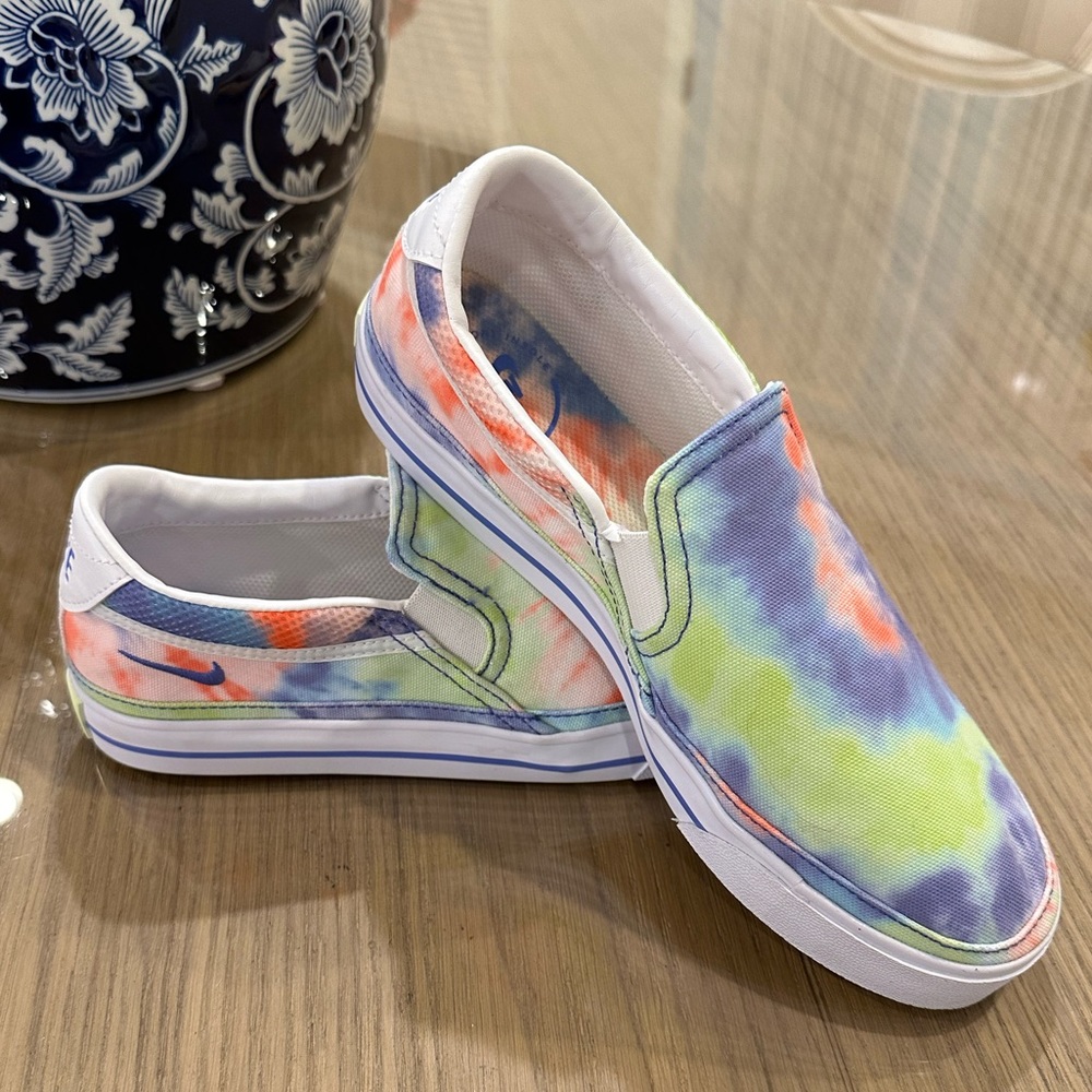 SOLD - Nike Court Legacy Tie-Dye Slip On Shoes